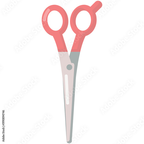 Vector scissors. Shears icon. Barber, hairdresser hair cut tool illustration. Sharp grooming instrument isolated on white background