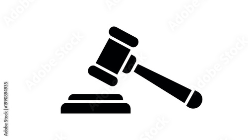 Judge Gavel Court Law Justice Hammer Icon Vector