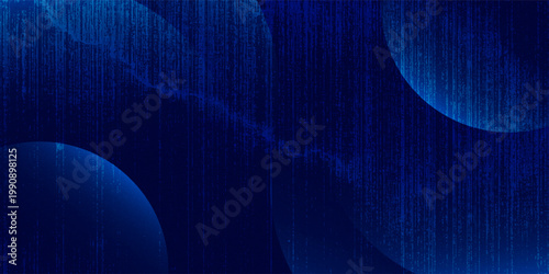 Abstract dark blue backround with circles. Vector illustration