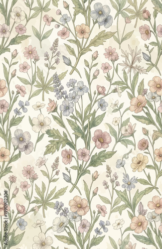 Valokuva seamless floral background
