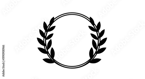 Laurel wreath graphic design element.