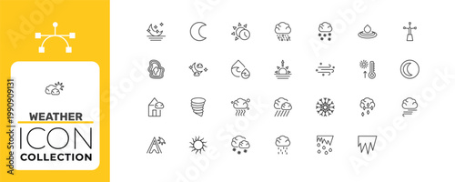 weather icon set with hail, night, 1642650226503100-47.eps,,,,, signs in flat outline style