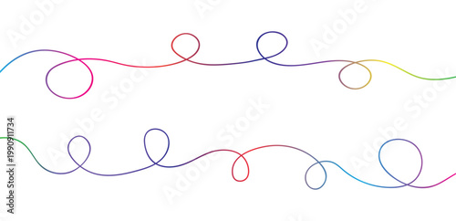 wavy curvy long squiggles line, loopy line, wave line stock vector. abstract wavy line. long hand drawn squiggle. vector illustration on transparent background