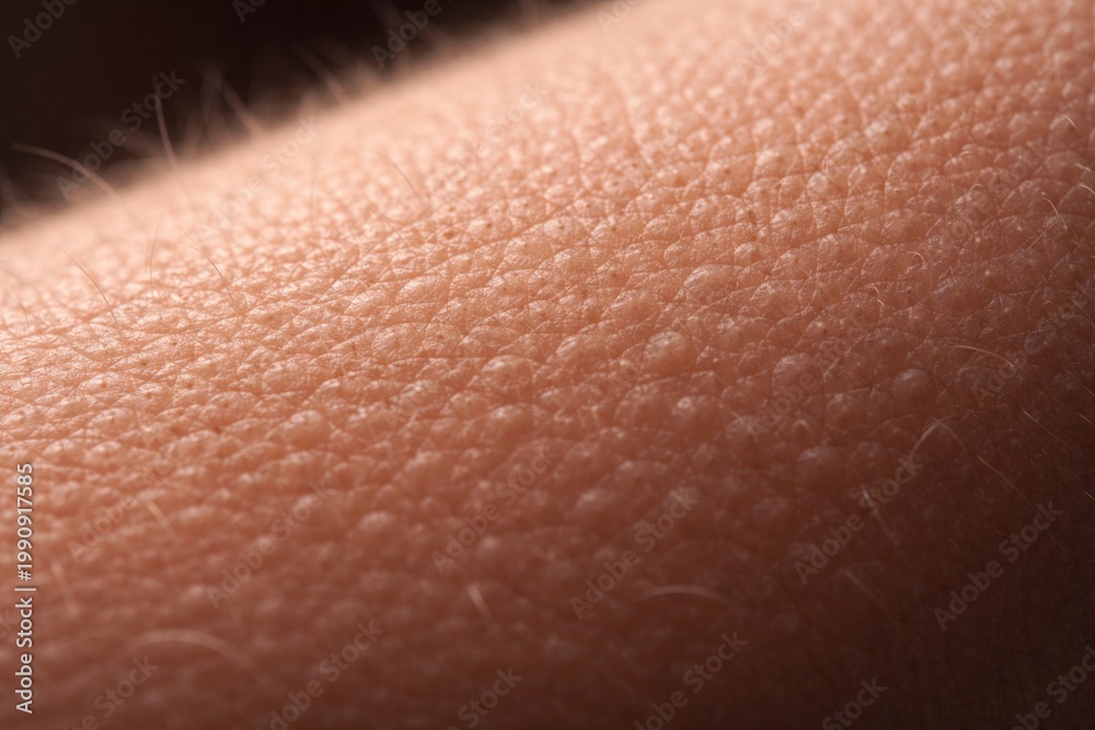 Fototapeta premium Extreme close up of skin texture with visible goosebumps