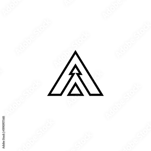 Free Download Simple geometric triangle logo design. - GFXLoad