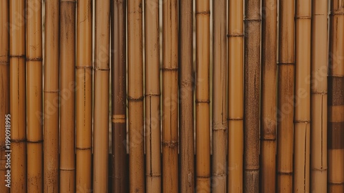 Bamboo tubes fence texture background banner green and brown