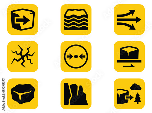 Set of Hazard Symbols.