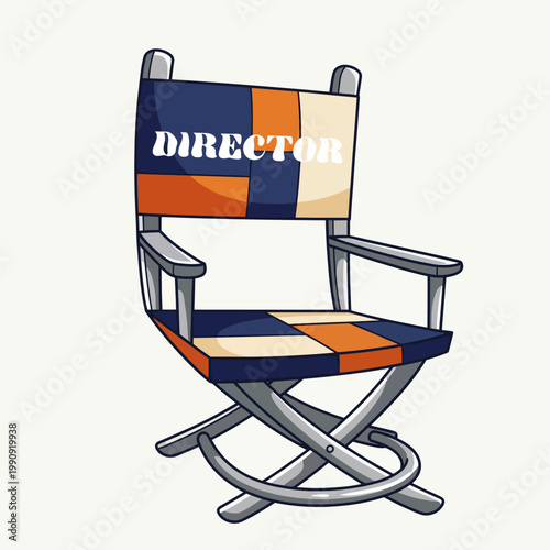 A stylish director's chair labeled 'DIRECTOR' symbolizes creativity and leadership in film and artistic pursuits, showcasing the unique blend of design and functionality.