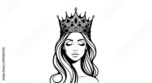 A woman wearing a crown royalty.