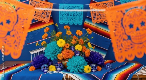 Vibrant mexican celebration decorations Cino de Mayo