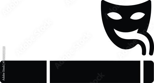 Theater mask and sound board for comedy or tragedy performance in a play or musical show with audience entertainment  comedy and tragedy