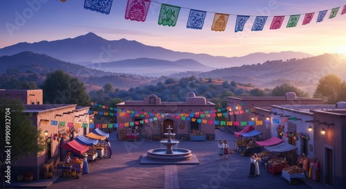 Vibrant festival in the mountains Cino de Mayo