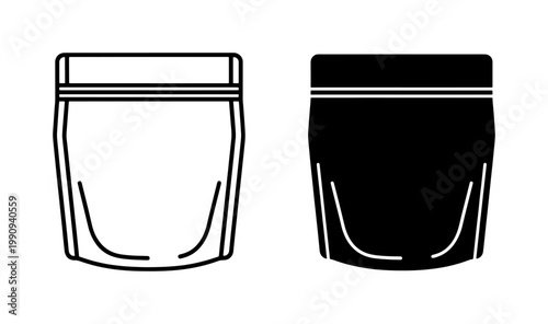 Doypack Pouch Icon Set for Flexible Packaging Design