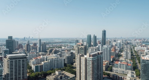 Commercial high rise group within an expanding economic zone
