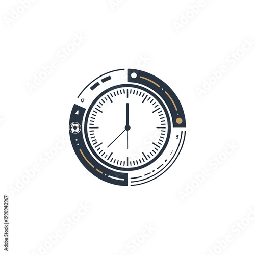 A modern clock face, depicting precision and time measurement.