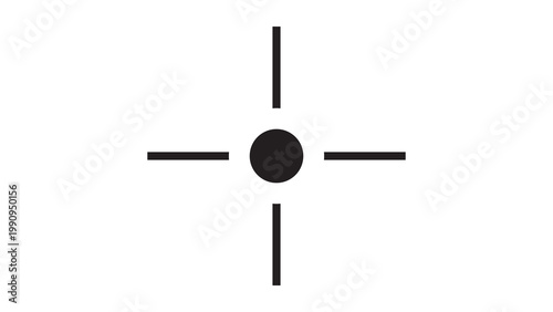 Crosshair target with center dot targeting system cross hair target marks registration marks focal point laser pointer crosshair precision interface template shooting guideline