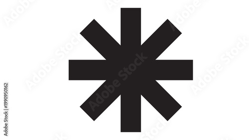 Black asterisk symbol with graphic resource shape and form abstract graphic basic shape simple shape design element isolated graphic asterisk isolated geometric minimalist contrast