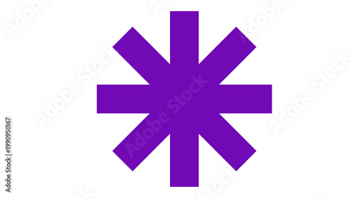 Foto Violet asterisk graphic symbol with graphic resource shape and form abstract gra