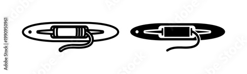 Weaving Shuttle Loom Icon Set