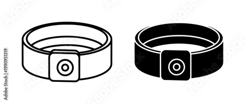 Smart Ring Wearable Technology Icon Set