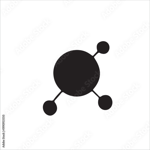 Minimalist black network node diagram on white background