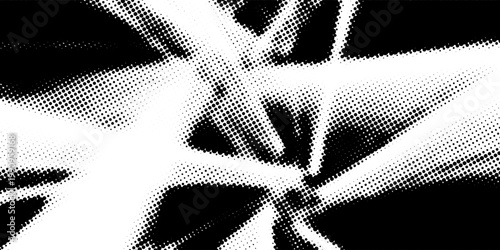 Black halftone dots create a smooth gradient fading upward into a white background, forming a clean abstract texture.
