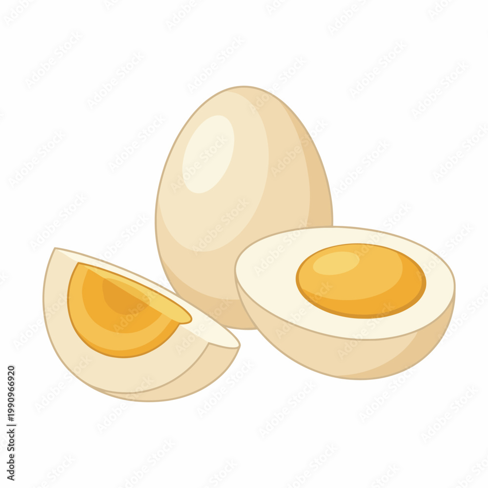 Obraz premium This image displays a visually appealing set of cooked eggs, highlighting their deliciousness and freshness, perfect for culinary themes and food-related projects.