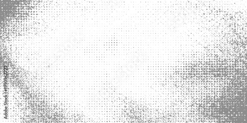 Subtle halftone texture with heavy grunge edges for vintage print aesthetic