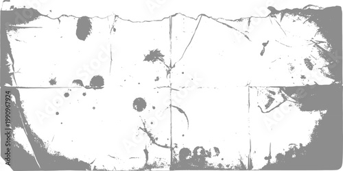 Grunge paper texture with ink stains and distressed edges for vintage design projects