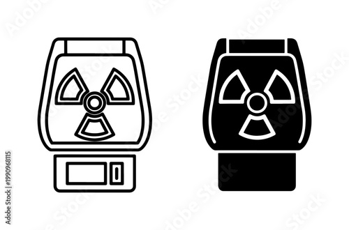 Radiation Dosimeter Icon Set for Nuclear Safety Monitoring