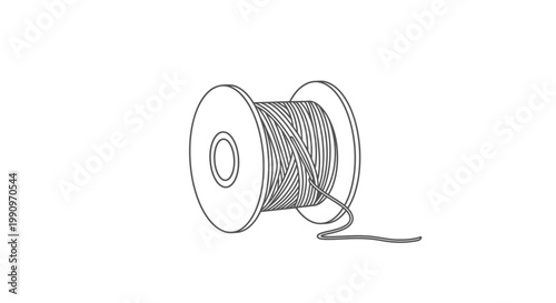 A spool of wire on a white background.