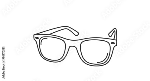 A minimalist line drawing of glasses.