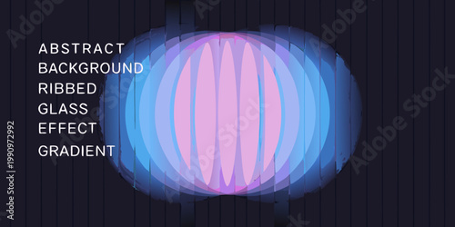 Abstract circular design featuring layered ribbons with a vibrant gradient