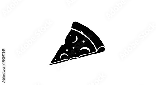 An illustration shows a slice of pizza on a plate indoors.