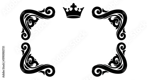 Ornate royal frame with crown design.