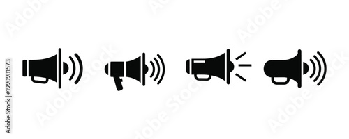 Speaker Volume Control Icons Set – Mute, Sound and Audio Symbols