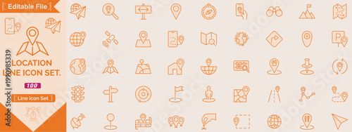 Foto Map and location icon set