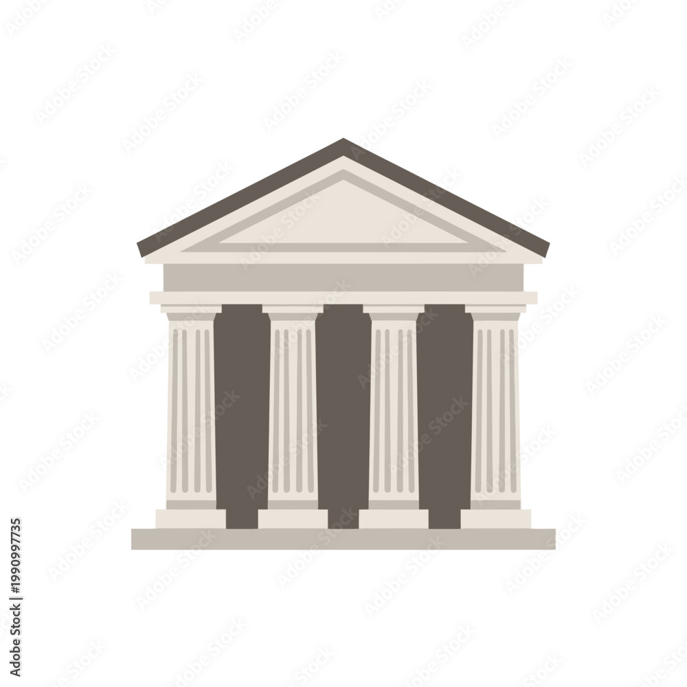 Obraz premium Illustration of a classic building facade.
