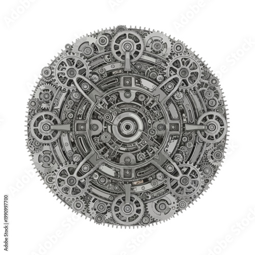 Intricate steampunk gear mechanism design.