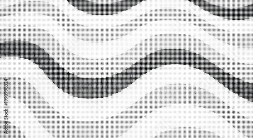 Photos Minimalist halftone wave pattern on transparent background with grey curved shapes and clean geometric dot arrangement