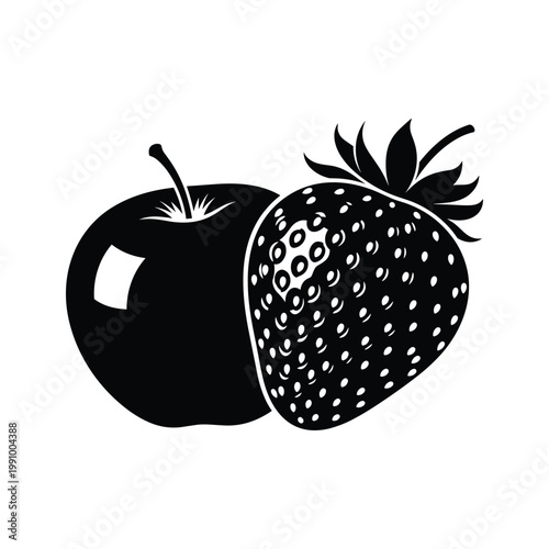 Apple Strawberry Duo Graphic Commercial Use