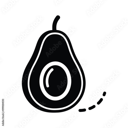 Avocado Half Icon Food Health