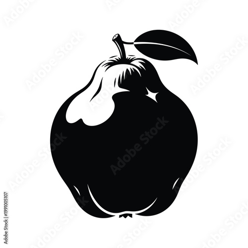 Pear Silhouette Fruit Healthy Food Element