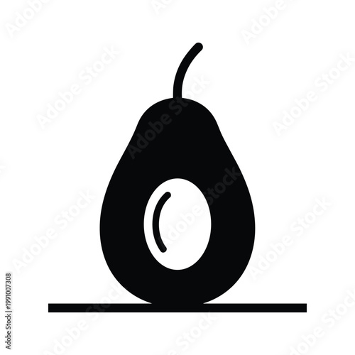 Avocado Icon Health Food Symbol