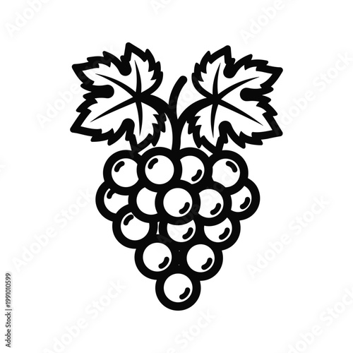 Grape Cluster Harvest Emblem Commercial