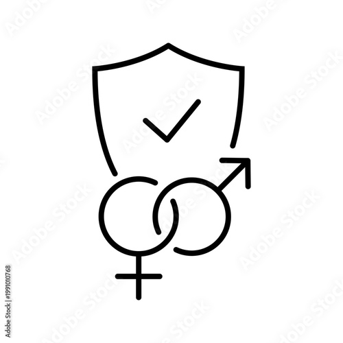 Foto Heterosexual protection icon