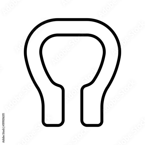 Life jacket icon. Sports and water safety line symbol. Black and white.