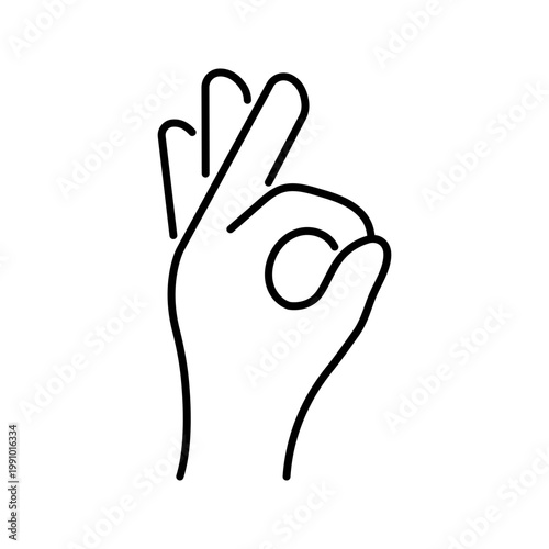 Meditation mudra icon. Religion and meditation line symbol. Black and white.