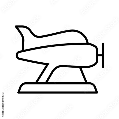 Sea plane icon. Transport and seaplane line symbol. Black and white.