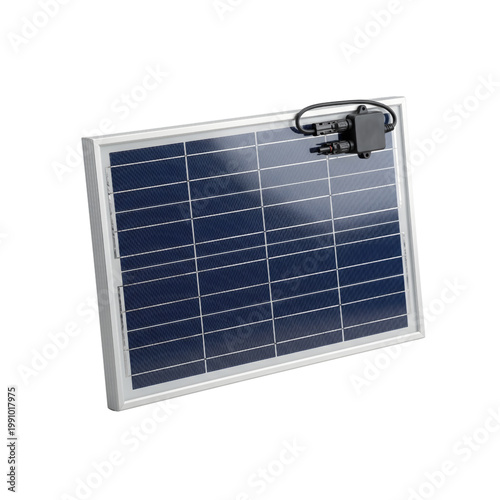 Premium Small Solar Panel Isolated on Transparent Background, High Quality Renewable Energy Device